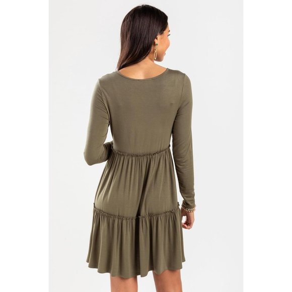 Francesca's | NWT Bernice Babydoll Tiered Mini Dress 💠 - Picture 3 of 5